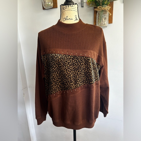 Blast vintage sweatshirt pullover animal print bohemian royalty bohemian - Picture 2 of 8